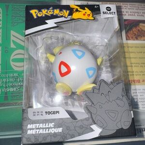 Select Metallic Togepi Figure - White with Red & Blue Accents